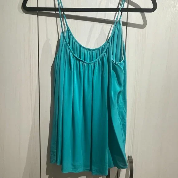 100% Silk Babaton Teal Camisole - Picture 5 of 5